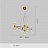 Серия светодиодных люстр на молекулярном каркасе с двойными рельефными плафонами из стекла шарообразной формы TRENTON 9 плафонов плафонов золото фото 2