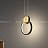 Дизайнерский подвесной светильник в виде светодиодного кольца с декоративным металлическим шаром SIGHT латунь фото 4