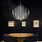 Дизайнерская светодиодная люстра с сетчатым каркасом MESHMATICA 80 см   Золотой фото 12