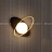 Настенный светильник каплевидной формы с шарообразный стеклянным плафоном внутри металлического эллипса ULTIMA A Темный фото 11