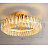 Подвесной реечный светильник с кристаллами К9 80+50 см  фото 3