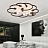 Минималистский потолочный светильник в американском стиле FAIRY 8 плафонов ЧерныйB фото 10