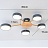 Светодиодная потолочная люстра с элементами из дерева TIDEN 4 плафона Серый фото 10