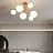 Потолочная люстра с шарообразными стеклянными плафонами разного диаметра на металлических рожках LUISA фото 6