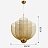Дизайнерская светодиодная люстра с сетчатым каркасом MESHMATICA 60 см   Золотой фото 6