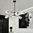 Лаконичная потолочная люстра в скандинавском стиле LANT 3 плафона Черный Черный фото 5