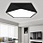 Светодиодный потолочный светильник в черном и белом цветах GEOMETRIC B&W 42 см  Черный фото 7