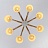 Скандинавская люстра с деревянным каркасом NATURA C 8 плафонов  Белый фото 13