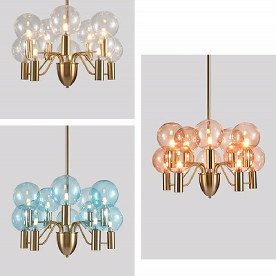 Moon Chandelier 6 плафонов Розовый фото 14