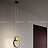 Дизайнерский подвесной светильник в виде светодиодного кольца с декоративным металлическим шаром SIGHT латунь+черный фото 7