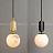 Серия подвесных светильников с плафонами различных геометрических форм из натурального белого мрамора A1 черный фото 18