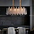 Серия реечных светильников с каскадными абажурами из стеклянных подвесок каплевидной формы RADA LONG 4 лампы фото 4