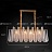 Серия реечных светильников с каскадными абажурами из стеклянных подвесок каплевидной формы RADA LONG 6 ламп фото 2