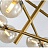 Дизайнерская люстра со стеклянными плафонами на штангах DOMINGO Золотой фото 10