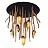 Подвесной светильник с рельефным плафоном и деревянными лианами TUSKET темное дерево 5 ламп фото 14