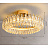 Подвесной реечный светильник с кристаллами К9 80+50 см  фото 2