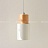 Деревянный подвесной светильник в скандинавском стиле PIPE WOOD SHORT Белый фото 3
