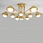 Серия люстр с шарообразными плафонами и металлическими абажурами в форме полусфер FABIANA 6 ламп латунь фото 8