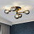 Потолочная люстра в стиле постмодерн со стеклянными плафонами NEXO 5 плафонов Латунь Золотой фото 2
