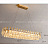 Подвесной реечный светильник с кристаллами К9 50 см  фото 6