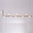 Серия реечных люстр с плафонами из стекла LINDA LONG 6 плафонов Золотой A одинарный плафон фото 7
