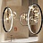 Дизайнерская кольцевая люстра с асимметрично расположенными стеклянными плафонами разного диаметра IONA RING A фото 9