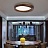 Светодиодный потолочный светильник с рамкой из дерева RUNIS 45 см  Золотой фото 9