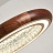 Серия люстр на струнном подвесе с деревянным кольцом цвета ореха или дуба и внутренней стеклянной поверхностью с имитацией кристаллов VIGDIS Светлое дерево фото 5