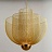 Дизайнерская светодиодная люстра с сетчатым каркасом MESHMATICA 80 см   Золотой фото 16