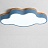 Светодиодные потолочные светильники в форме облака CLOUD ECO 50 см  Голубой фото 12