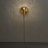 Бра Gold Round Backing Exposed Bulb Sconce Черный фото 2