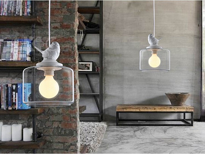 3X Antoine Laverdiere Sparrow Pendant lamp Черный Прямоугольная база  фото 1