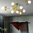 Серия потолочный люстр с шарообразными матовыми плафонами и декором в виде множества разноцветных дисков MATISSE B 6 ламп белый+золото фото 12
