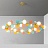 Серия кольцевых люстр с шарообразными матовыми плафонами и декоративными дисками MATISSE R 130 см   фото 5