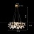 Серия светодиодных кольцевых люстр на металлическом каркасе с абажуром в виде хрустальных веток ARIANA 80 см   фото 3
