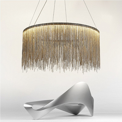 Metall Rain Chandelier фото 7