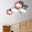 Шестигранный светодиодный потолочный светильник HEXAGON A Розовый фото 7