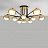 Серия люстр с шарообразными плафонами и металлическими абажурами в форме полусфер FABIANA 6 ламп латунь фото 9