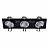 Встраиваемый светодиодный светильник Ringot line 3 плафона  Черный 4000K фото 9