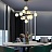 Дизайнерская люстра с круглыми стеклянными плафонами FUTURA Прозрачный + Дымчатый фото 7