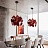 Дизайнерский подвесной светильник с имитацией древесной фактуры SEASONS 60 см  Бордовый (Гранатовый) фото 16