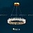 Светодиодная люстра с декором из граненых стеклянных бусин на кольцевом каркасе THERA 60 см  Черный фото 3