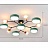 Серия потолочных светодиодных люстр с дисковидными и шарообразными плафонами на разветвленном каркасе MARTA-2 B зеленый фото 13